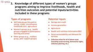 Pathways from Women’s Group-based Programs to Nutrition Change in South Asia: A Conceptual Framework and Literature Review