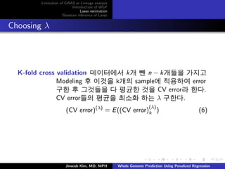 Whole Genome Regression using Bayesian Lasso | PDF