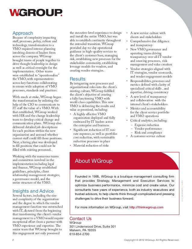 Vendor Management Office (VMO)