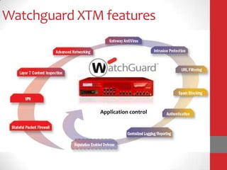 Watchguard XTM features




              Application control
 