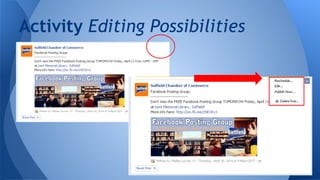 Activity Editing Possibilities
 