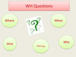 Wh questions | PPTX