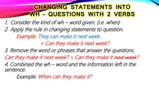 Wh Questions Paragraph Examples Wh-questions | PPTX