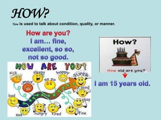 Using How Question Word Wh question words-slideshare | PPTX
