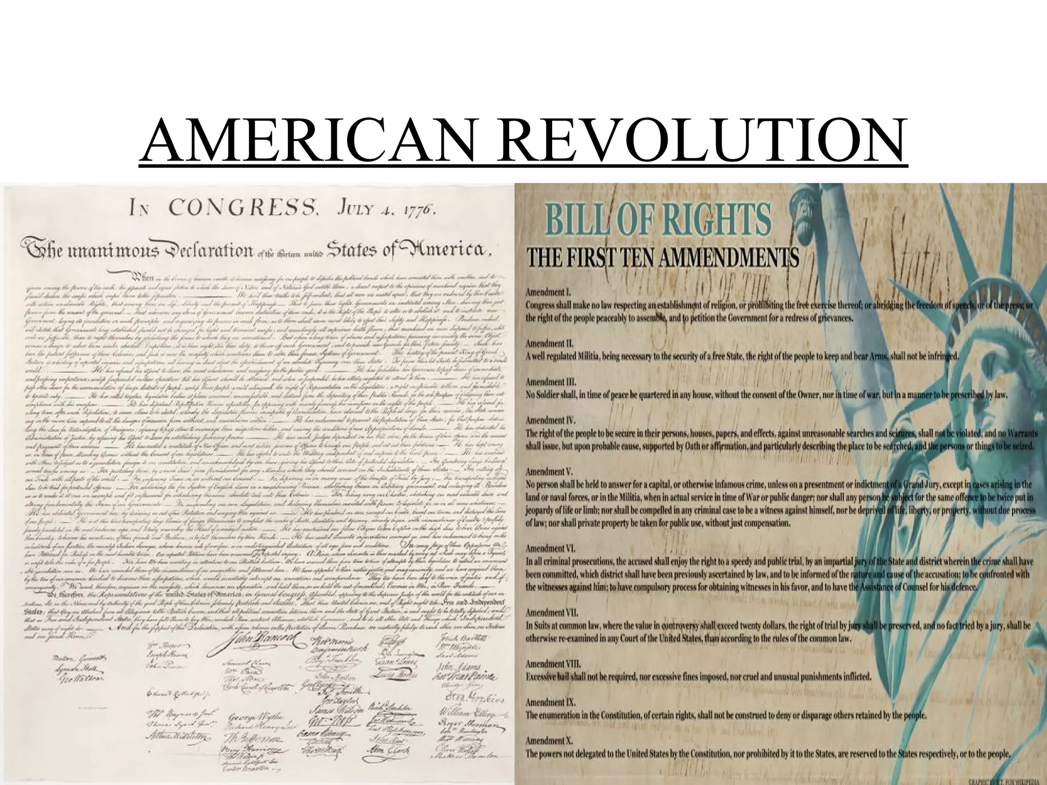 AMERICAN REVOLUTION
 