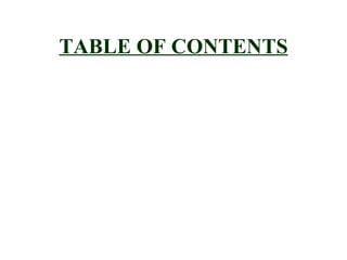 TABLE OF CONTENTS
 