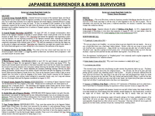 JAPANESE SURRENDER & BOMB SURVIVORS




               Back
 
