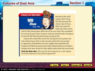 Cultures of East Asia

Section 1

 