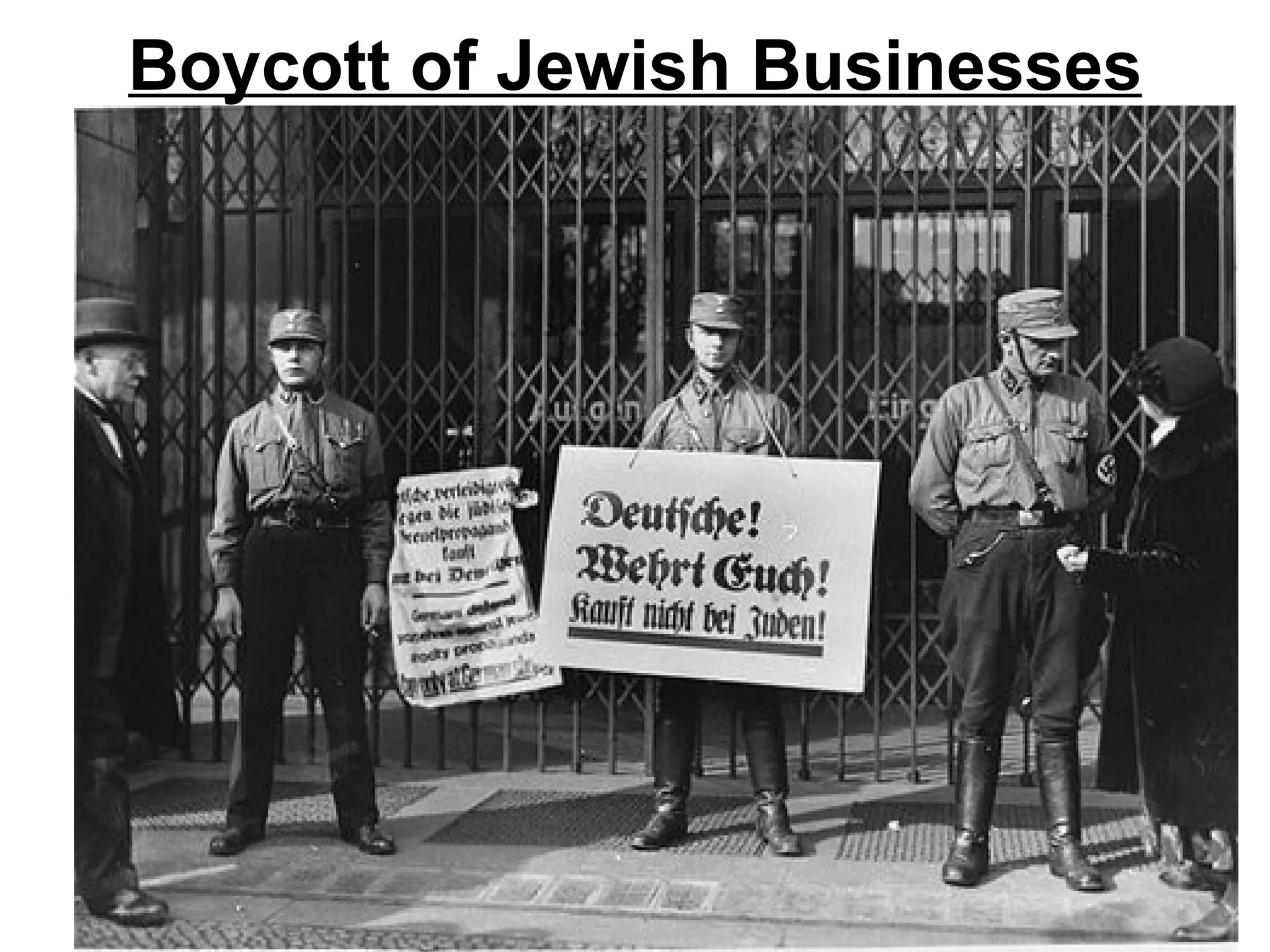 Boycott of Jewish Businesses
 