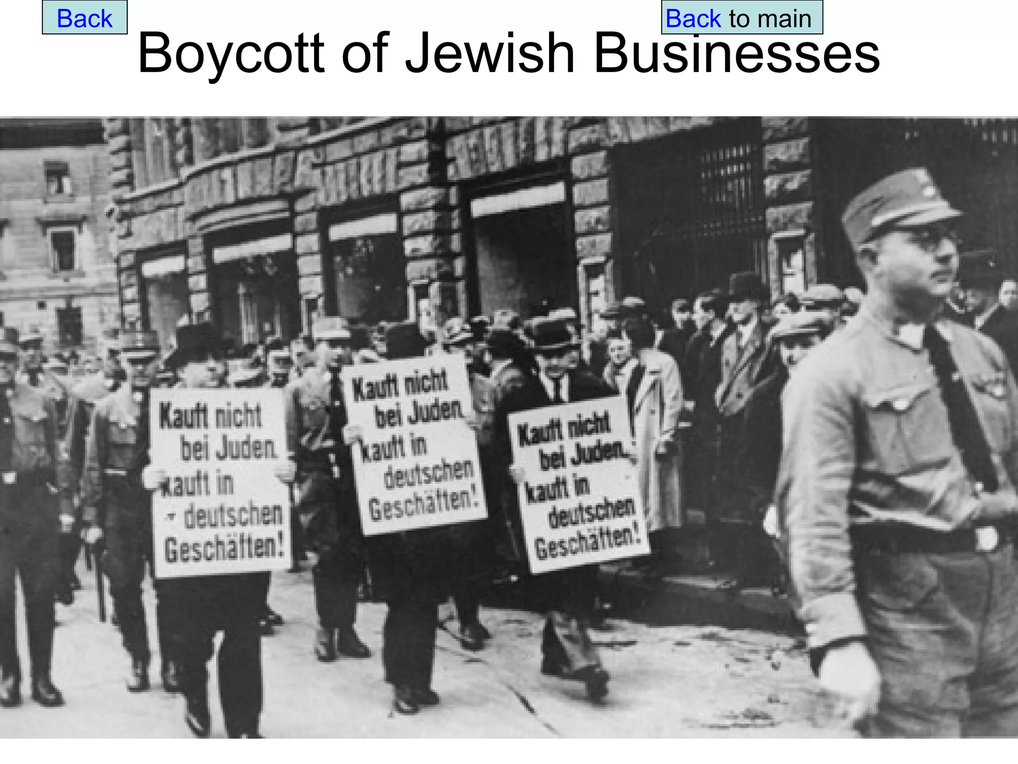 Back                      Back to main
       Boycott of Jewish Businesses
 