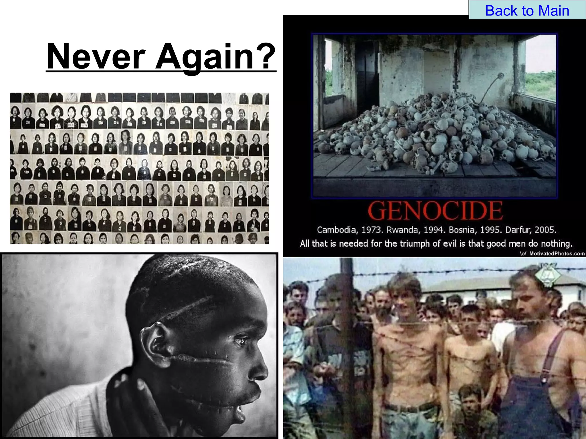 Back to Main


Never Again?
 