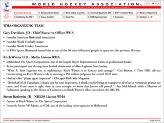 2006 World Hockey Association Plan | PDF