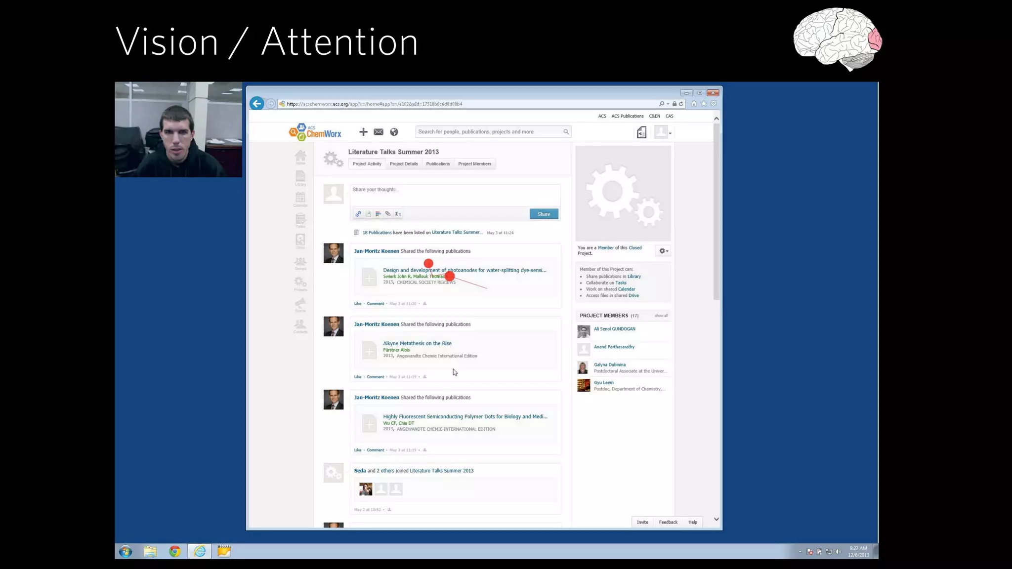 Vision / Attention
‣ Visual features drawing attention?
‣ Visual flow?
 
