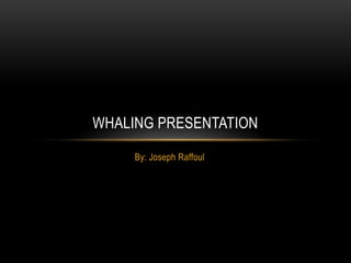 By: Joseph Raffoul Whaling presentation 