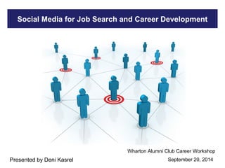 Social Media for Job Search and Career Development
Wharton Alumni Club Career Workshop
September 20, 2014Presented by Deni Kasrel
 