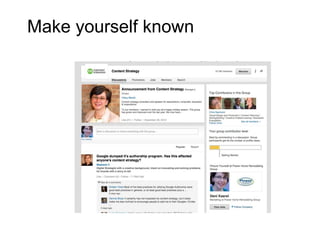 Make yourself known
 