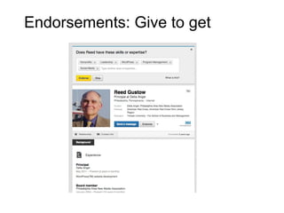 Endorsements: Give to get
 
