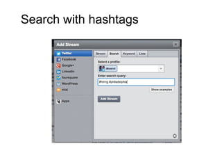 Search with hashtags
 