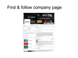 Find & follow company page
 