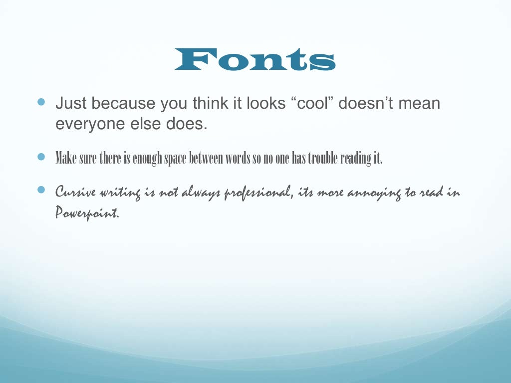 What not to do in powerpoint