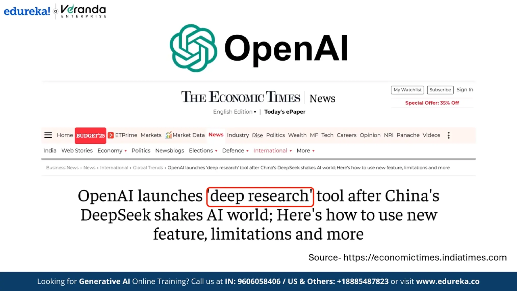 Edureka - What is Agentic AI? | Difference Between Generative AI and Agentic AI