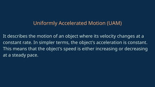 Uam Example Uniformly Accelerated Motion. Grade pptx | PPTX