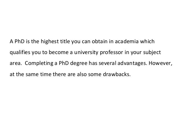 The Benefits Of Your Phd