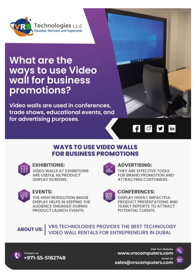 What are the Ways to use Video Wall for Business Promotions?