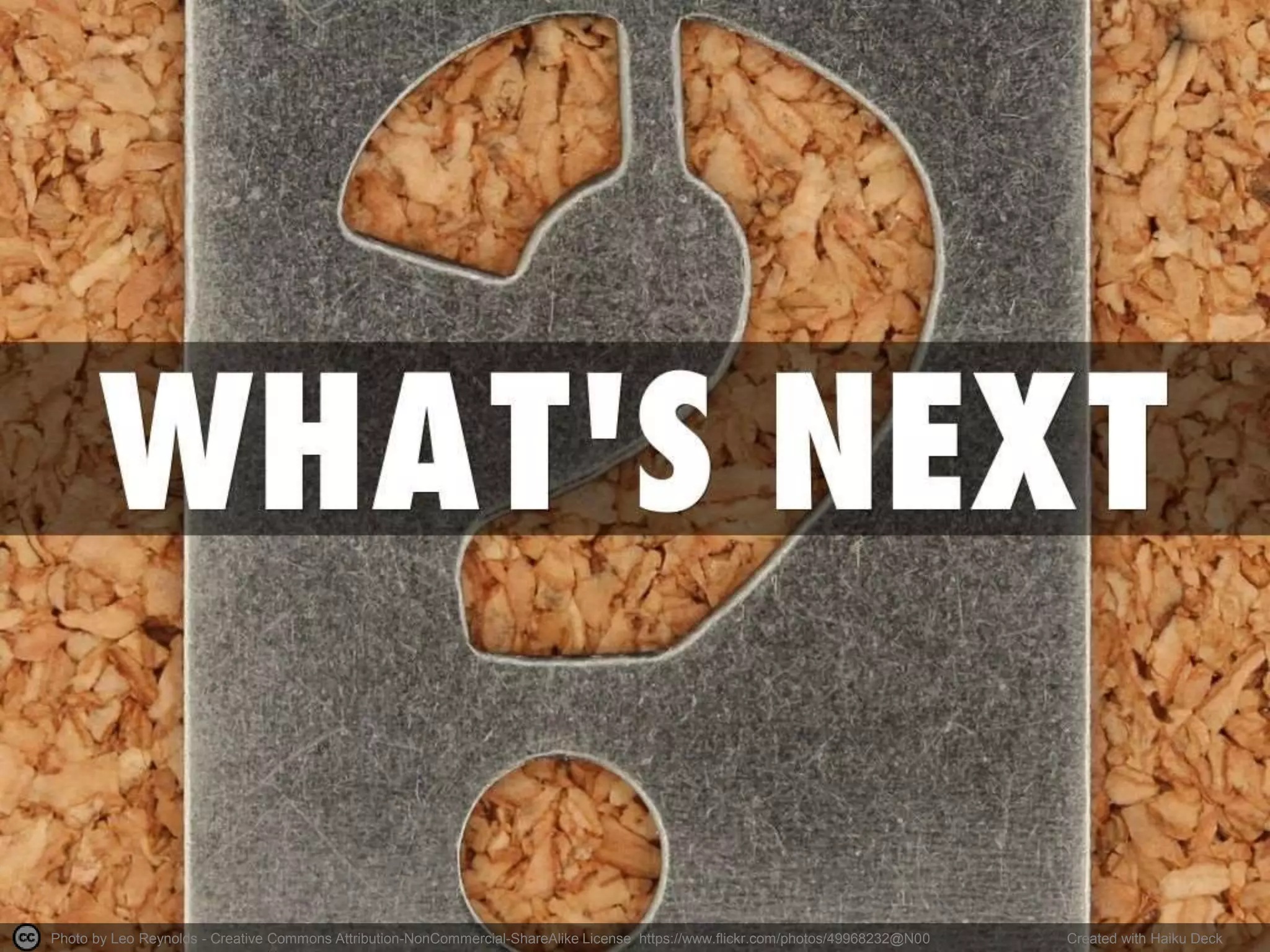 Photo by Leo Reynolds - Creative Commons Attribution-NonCommercial-ShareAlike License https://www.flickr.com/photos/49968232@N00 Created with Haiku Deck
 