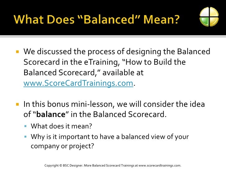 What balancedmean
