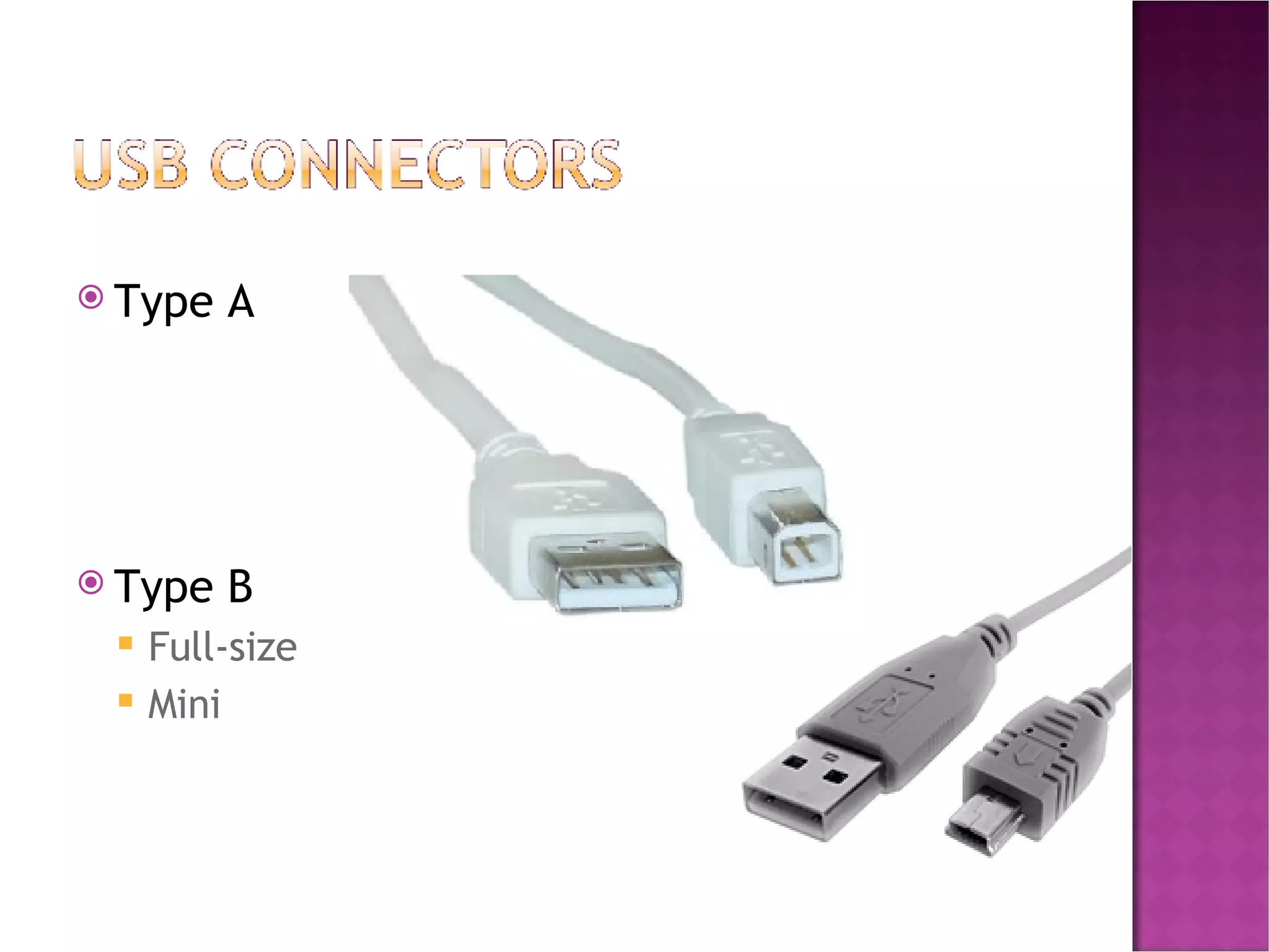 Type A Type B Full-size Mini 