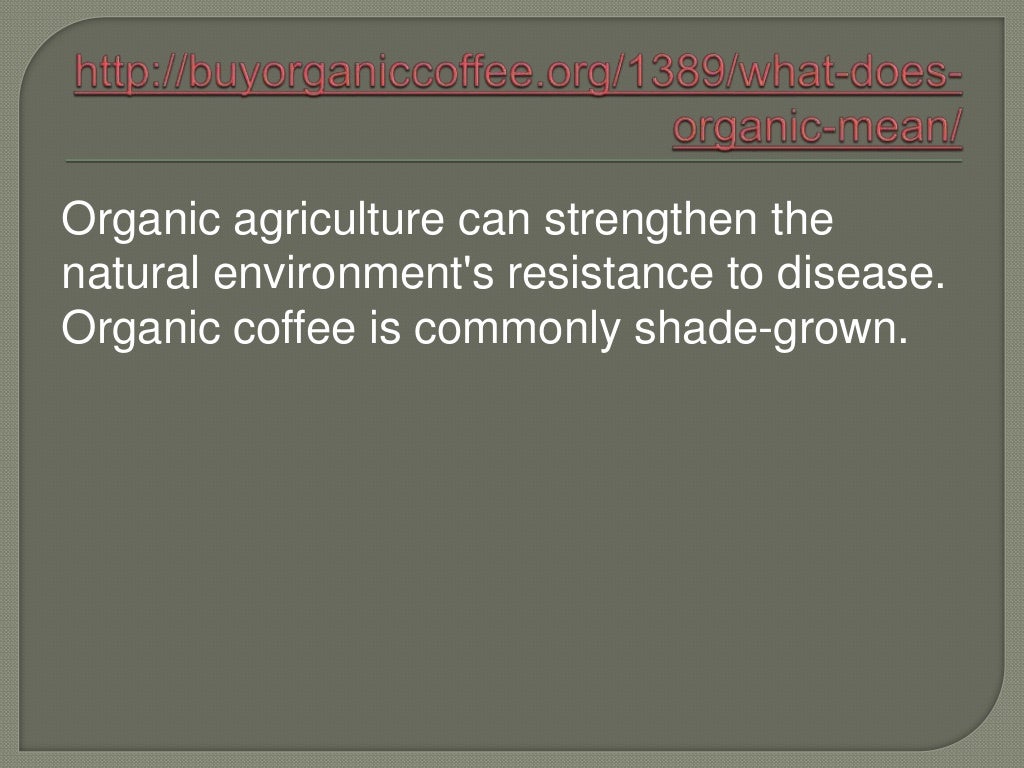 What Does Organic Mean?