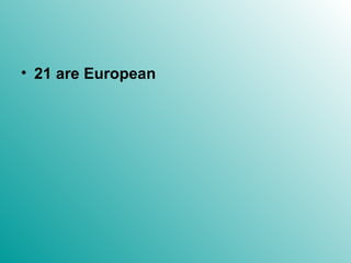 21 are European   