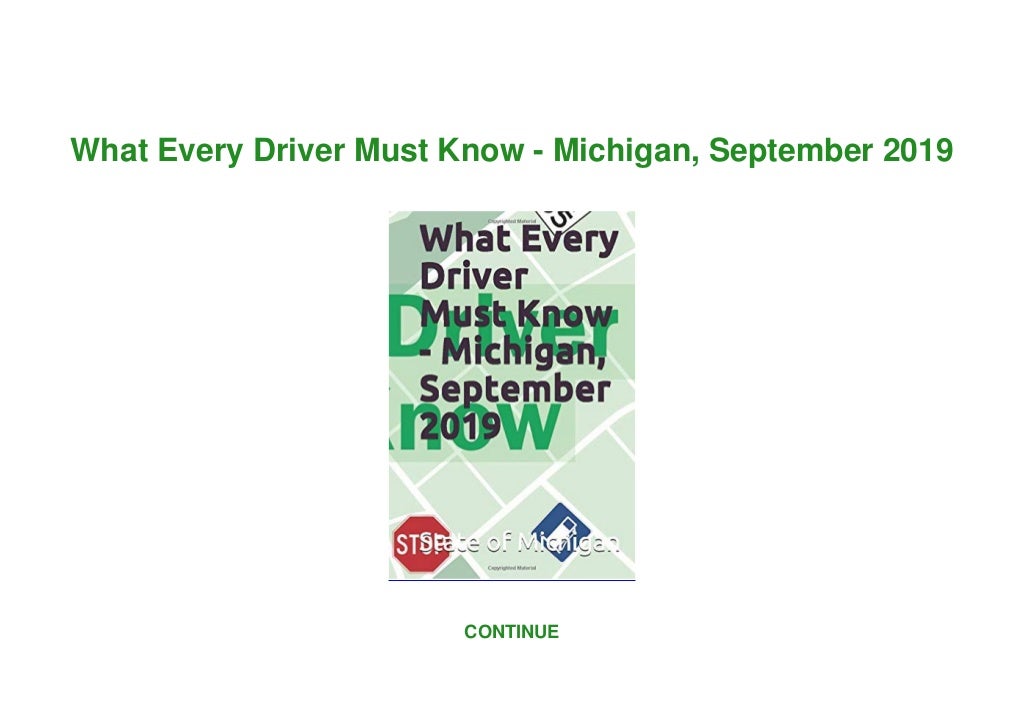 (^PDF/BOOK)>DOWNLOAD What Every Driver Must Know Michigan, Septemb…