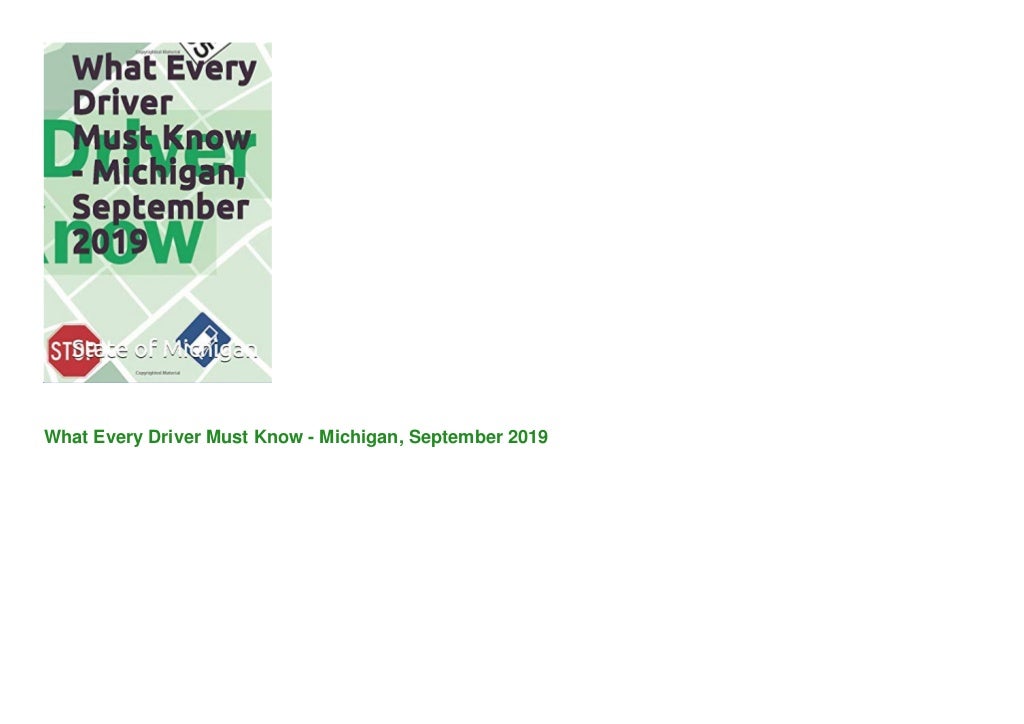 (^PDF/BOOK)>DOWNLOAD What Every Driver Must Know Michigan, Septemb…