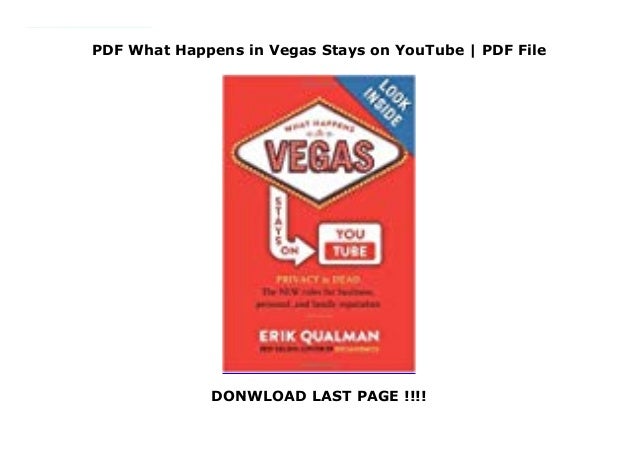 Pdf What Happens In Vegas Stays On Youtube Pdf File