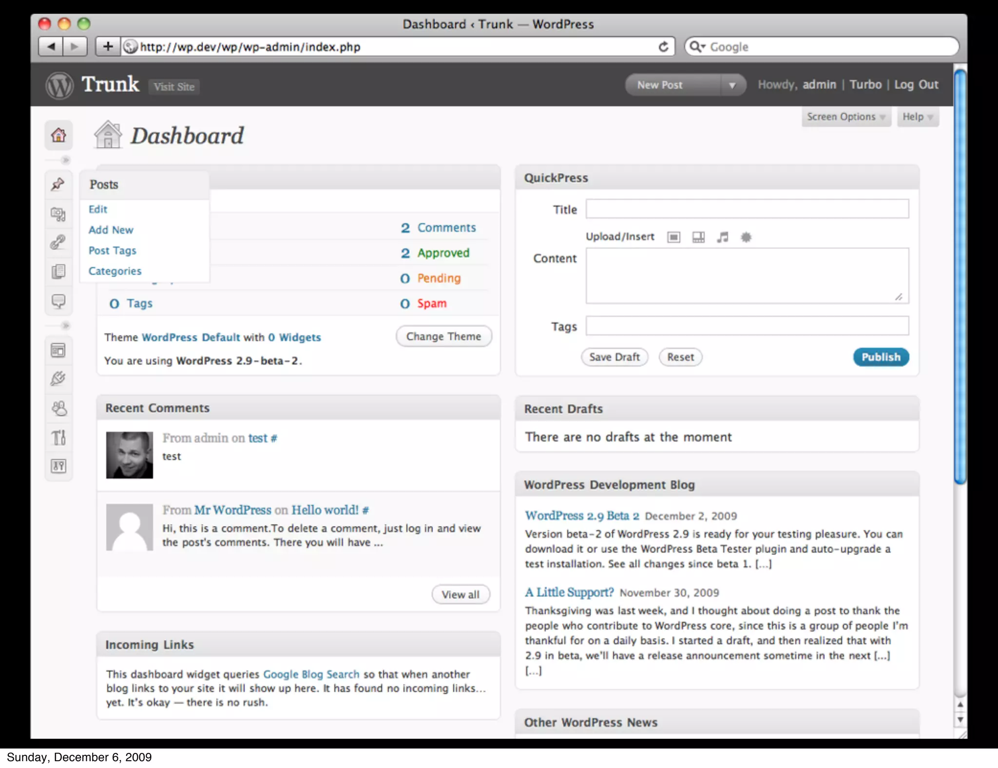 Sunday, December 6, 2009
 