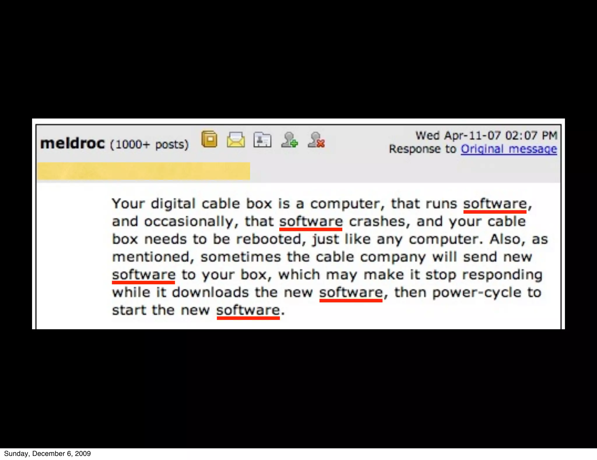 Sunday, December 6, 2009
 