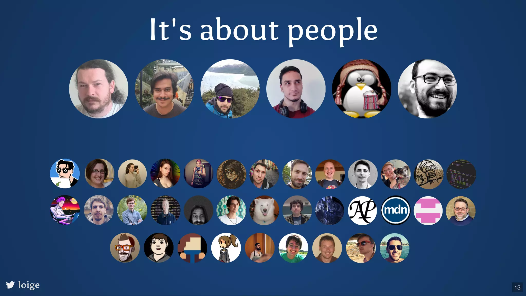 It's about people loige 13 