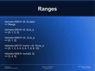 Everything’s an Object, even 1 and nil 