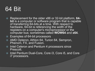 What is-32-bit-and-64-bit | PPTX