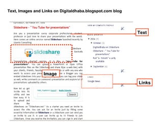 Text, Images and Links on Digitaldhaba.blogspot.com blog Image Text Links