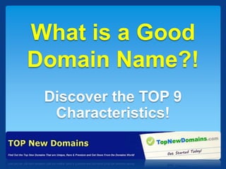 What is a Good Domain Name?! Discover the TOP 9 Characteristics! 