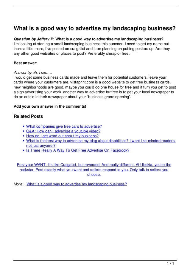 what is a good way to advertise my landscaping business best way to advertise a landscaping business