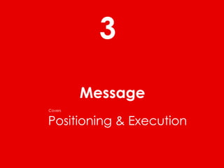 3
         Message
Covers


Positioning & Execution
 