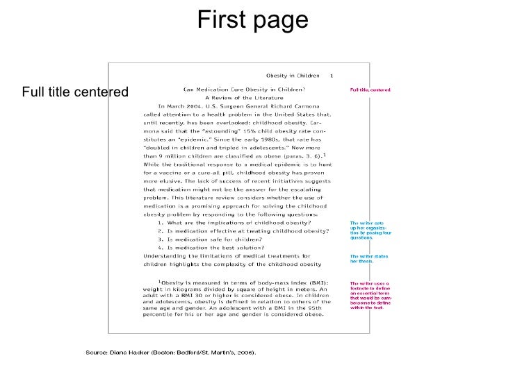 formatting apa title page