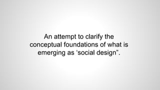 What is called ‘Social Design’? | PDF