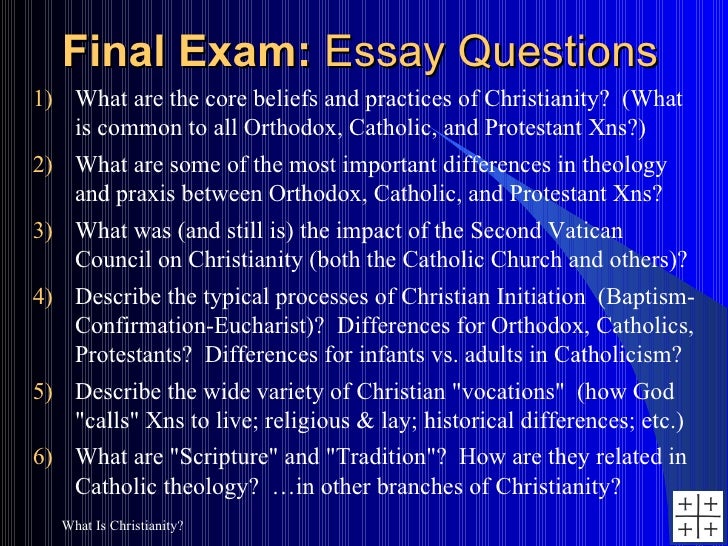 christian essay topics