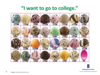 5 Image: www.baskinrobbins.com
“I want to go to college.”
 