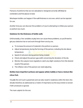 What is-common-blow-molding-problems-and-solutions